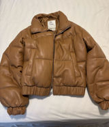 Abercrombie Leather Puffer Vegan Jacket Photo 0