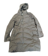 LL Bean Womens Ultrawarm Down Coat Gray Hooded Puffer Parka Jacket Large 505262 Photo 0