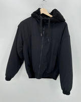 Lululemon Reversible Fleece Jacket Womens 8‎ Black Full Zip Sherpa Lined Hooded Photo 0