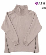 Athleta Cozy Karma Side Zip Funnel Neck Sweatshirt Women L Dogwood Mauve Photo 0