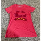 Cleveland Clothing Co Women's Red‎ "I'm the Wurst" Short Sleeve Tee Size 2XL Photo 0