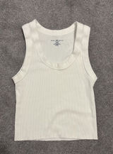 Brandy Melville White Tank Top Cropped Photo 0