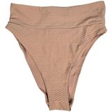 Aerie Aerie Jacquard High Cut Cheeky Bikini Bottom XS NWT Photo 0