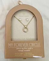 Beloved + Inspired My Forever Circle 14k‎ Gold Dipped Cubic Zirconia Jewelry Set Photo 0