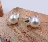 Pearl cat ear earrings Photo 0