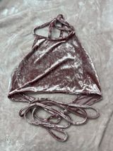 pink velvet halter top Photo 0