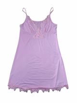 Vintage Y2K Pink Lace Trimmed Slip Dress Womans M Photo 0