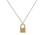 VibeSzn Old English Lock Necklace Gold Plated Stainless Steel Tarnish Free 18” Photo 0