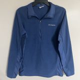 Columbia Women's Fleece Quarter‎ Zip Sweatshirt Size Small Blue Long Sleeve Photo 0