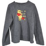 Disney Winnie the Pooh‎ Sherpa Fleece Sleepwear Top M Gray "Ok But First Hunny" Photo 0