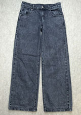 Love Soho Women 4 Gray Acid Wash Y2K Grunge Wide Leg Low Rise Skater Girl Jeans Photo 0