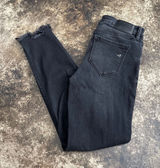 Hidden Black Skinny Jeans with Frayed Hem Photo 0