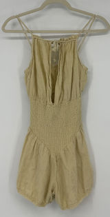 Jen's Pirate Booty Free People Gauze Smocked Romper Boho Festival XS S‎ Photo 0