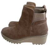 Dolce vita‎ Rielle Taupe Brown Faux Suede Platform Chelsea Ankle Boots WMS 8.5 Photo 0
