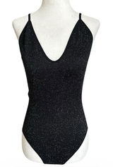 Free People Movement Size XS Black Shimmer Stretch Bodysuit Tank Top | 63-47 Photo 0
