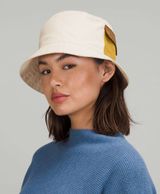 Lululemon On My Level Bucket Hat White Opal Size M/L Pocket Travel Sun Beach Photo 0