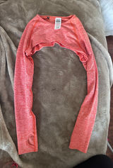 Gymshark orange long sleeve bolero shrug crop top Photo 0