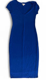 See You Monday Royal Blue Scoop Neck Midi Dress Photo 0