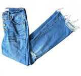 Madewell Women's Denim Jeans Size 25 Cali-Demi Boot Distressed Grunge Streetwear Photo 0