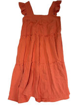 Entro Flutter Sleeve V-Neck Tiered Mini Dress Cotton Orange‎ Women's Size Large Photo 0