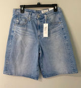 New AG Jeans Hattie High Rise Bermuda Denim Shorts Size 28 Photo 0