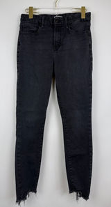 Good American Jeans Skinny Ankle Black Stretch Denim Low Rise Pants 8/29 Photo 0