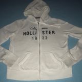 HOLLISTER California 1922 zip up hoodie white with black lettering Y2K size M Photo 0