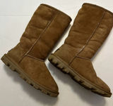 UGG Australia Brown #5845 Tall Sheepskin Slip On Boots Women's 6M Photo 0
