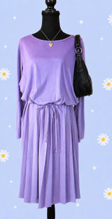 1970s vintage Blair lavender midi dress made in USA Size M/L 💜 Photo 0