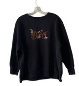 Just My Size Halloween "Boo" Graphic Black Sweatshirt 1X Cotton Blend Casual Fall Fashion Photo 0