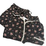 Carole Hochman Blue Bird Floral Pajama Set lg 100% Cotton Pajamas Roses & Lace Photo 0