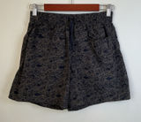 Mountain Hardwear Topographic Print Hiking Shorts Navy Blue Drawstring Medium M Photo 0