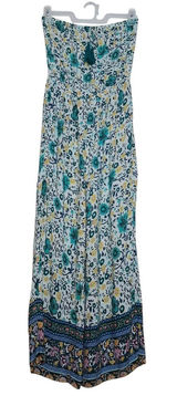 GiGio Strapless Wide Leg Jumpsuit Floral Pockets Size MEDIUM Photo 0