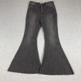 We The Free People Jeans Womens 29 Gray Charcoal Wash Flared Slim Stretch Denim Photo 0