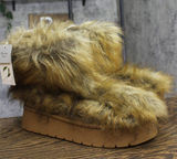 A New Day Womens Terra Boots Faux Fur Fuzzy 94715799 Brown 11M Photo 0