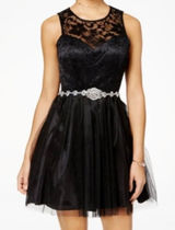 B.‎ Darlin Women's Junior Black Sleeveless Prom, Party, Formal, Wedding Dress Photo 0