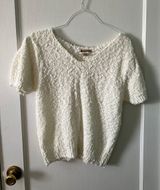 Puffy Sleeves Top White Size L Photo 0