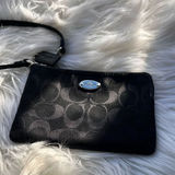 Coach black wristlet older style clutch card wallet purse Photo 0