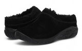 Merrell Encore Ice Black Suede Faux Fur Lined Clogs Mules Shoes Womens Photo 0
