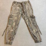 Telepatía Camo Cargo Jogger Pants Size 15/32 Green Brown Y2K Streetwear Photo 0