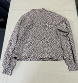 Abercrombie & Fitch Soft A&F Womens Cropped Leopard‎ Print Mockneck Sweater Sz S Photo 0