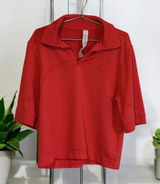 Lululemon‎ Swiftly Tech Short Sleeve Polo Red 0 Women Activewear Golf Tennis Photo 0
