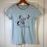 St Lawrence River 1000 Islands Land Trust Organic T-Shirt Light Blue Womens M Photo 0