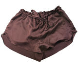 Abercrombie & Fitch Brown Satin Loungewear Shorts Paperbag Waist Small‎ Cozycore Photo 0
