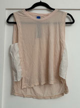 Kit & Ace Sleeveless Cashmere Blend Side Panel Boxy Pink Athletic Tank Top 4 Photo 0