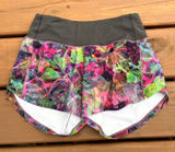 Lululemon Shorts Speed Up Short Multi-Color Floral Mid Rise Brief Lined Size 0 Photo 0