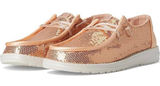 Hey Dude Wendy Disco Sequin Blush Shoes Women's 10 Rose Gold Pink Sparkle NWT Photo 0