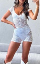 Lift Me Up Playsuit White Photo 0