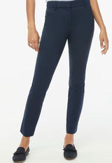 J Crew Factory women’s Slim-fit full-length trouser pant navy blue Size 6 NWT Photo 0