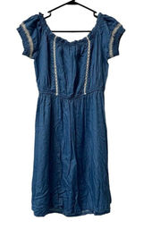 Lush Clothing Denim Dress Women Stretchy Comfortable Size Large Preppy Beach Travel City Photo 0